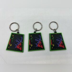 Lot of 3 BATMAN FOREVER Applause KeyChains (1995 DC Comics)